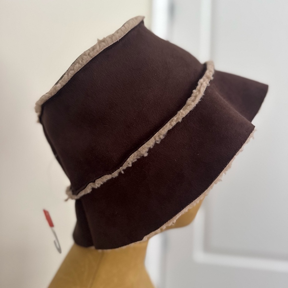 NWT JOE FRESH Brown Shearling Bucket Hat (S-M)